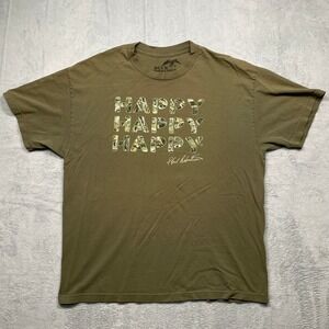 Duck Commander T-Shirt Men XL Green Happy Happy Happy Phil Robertson Graphic Tee